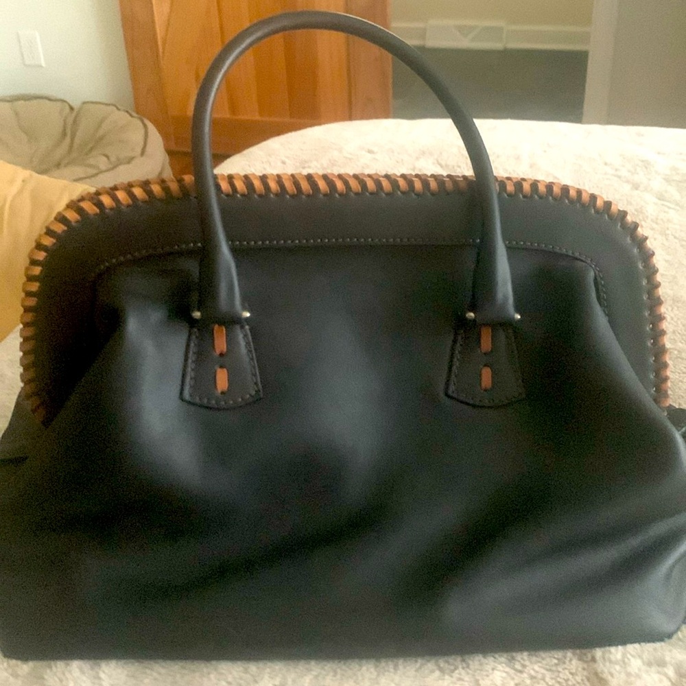 Very nice leather Italian handbag width 16”height 12”